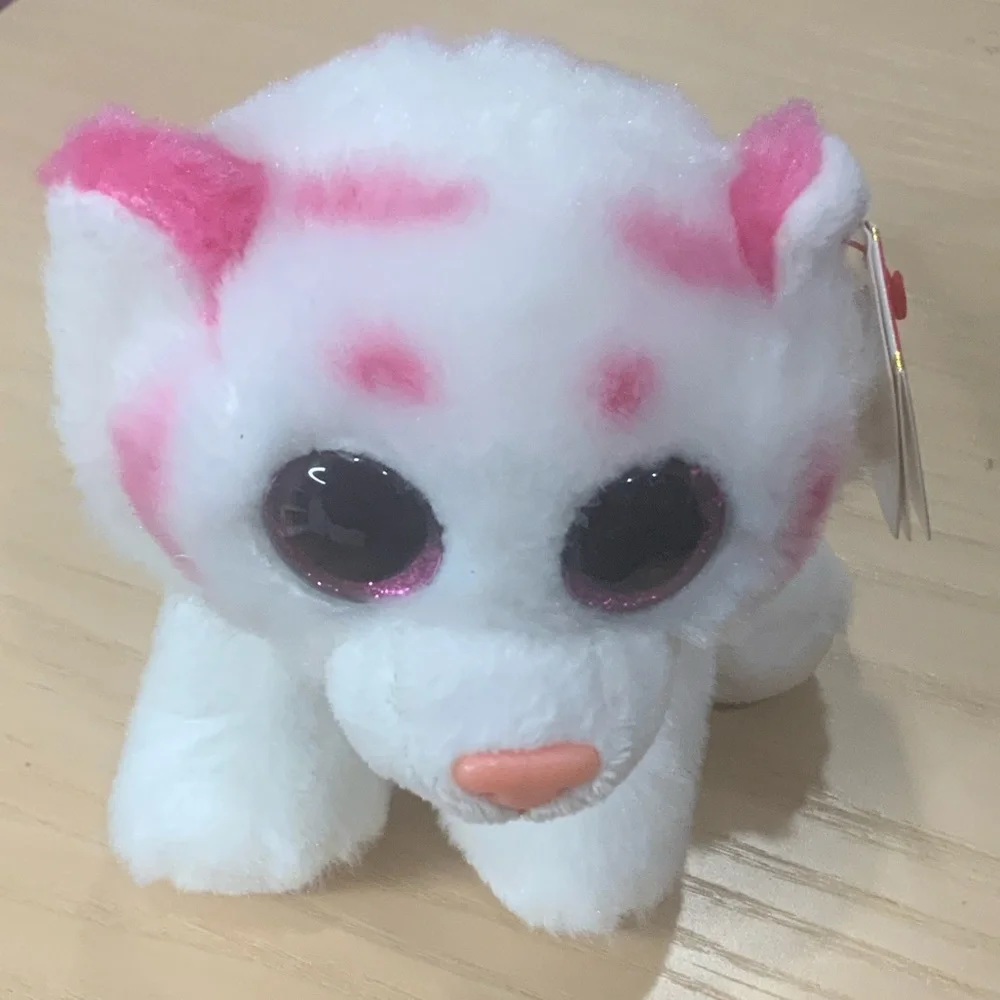 Ty Plush Cat “Tabor” Toy with Pink Highlights Brand New with Tags